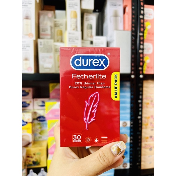 Bao cao su Durex đỏ hộp 30 chiếc nội địa úc