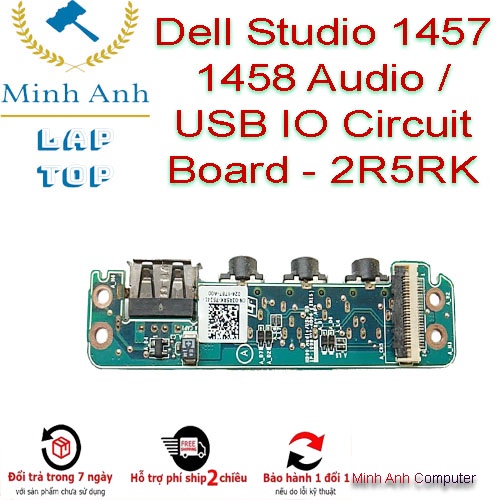 Dell Studio 1457 1458 Audio / USB IO Circuit Board - 2R5RK