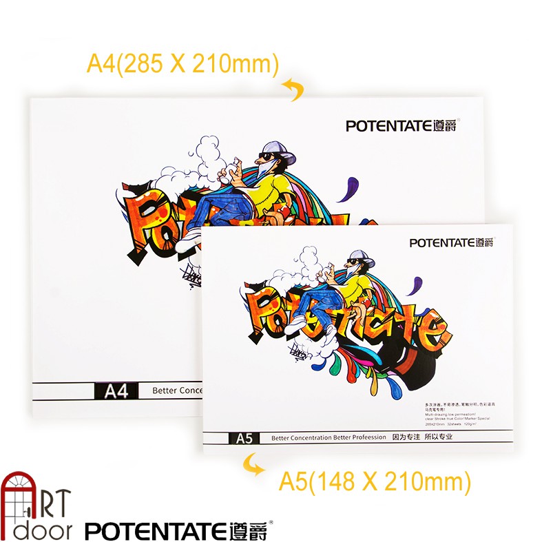 [ARTDOOR] Sổ vẽ Marker POTENTATE Pad 120gsm