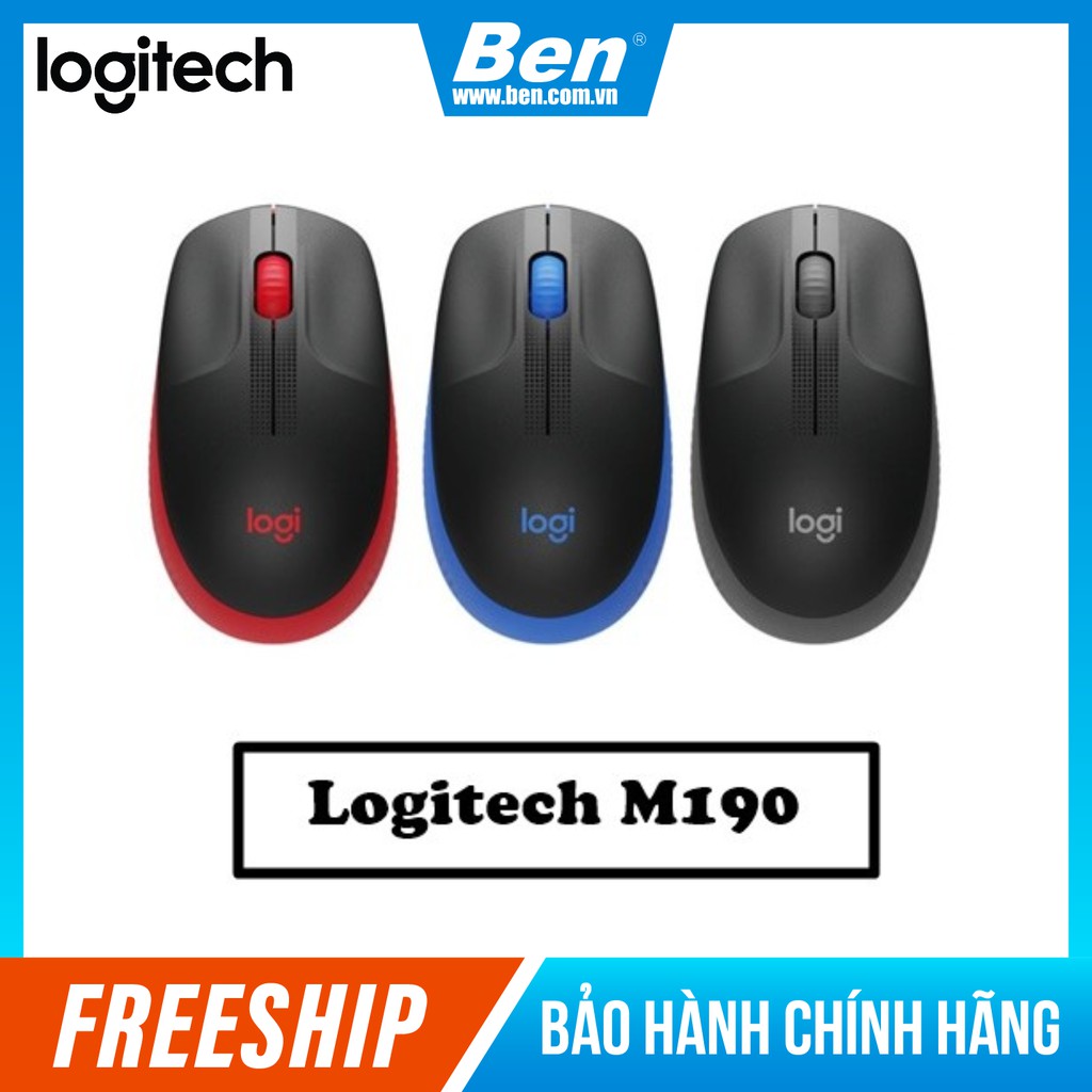 Chuột không dây Logitech M190 Chính Hãng Bảo Hành 12 Tháng - Chuột Logitech M190 Mẫu mới nhất 2020