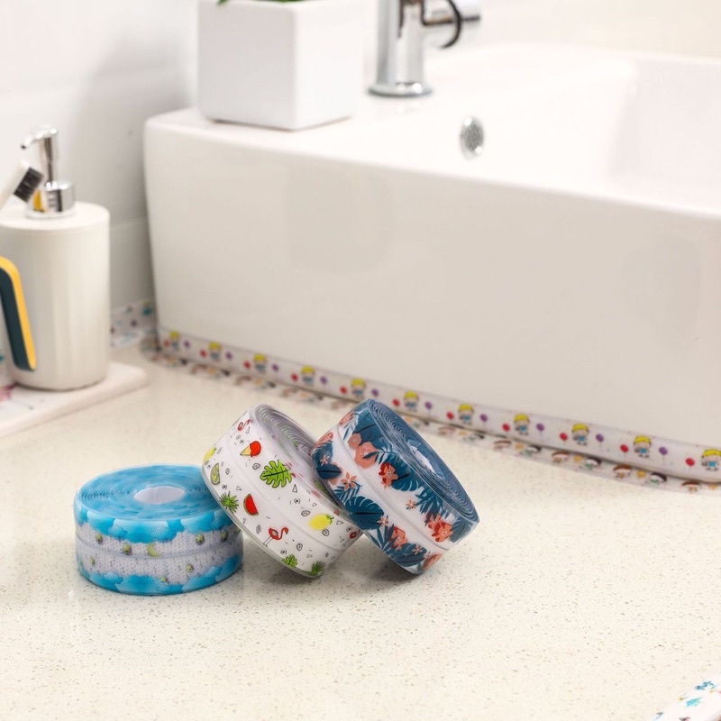 CUỘN DÁN MÉP BỒN HOẠ TIẾT PE CHỐNG THẤM - DÁN VIỀN BỒN RỬA CHÉN BÁT