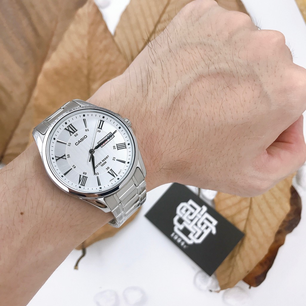 Đồng hồ nam Casio MTP-1384 / MTP-1384D-7A dây thép chính hãng