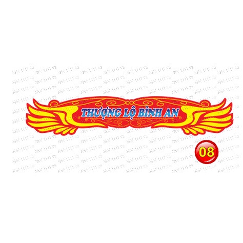 Tem vạn dặm bình an Thái trang trí xe tải