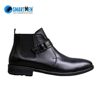 Giày Tăng chiều cao Da bò SMARTMEN GD-334 Đen