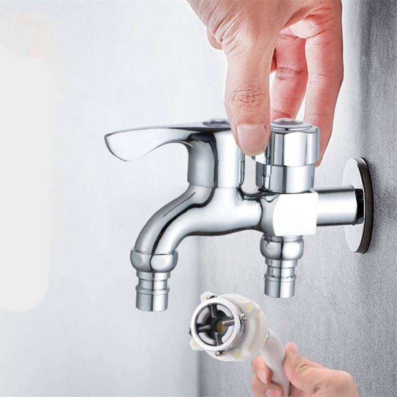 Hàng Có Sẵn Vòi Nước Hai Đầu Mở Vòi Nước Lạnh Đơn/Đôi Cho Máy Giặt