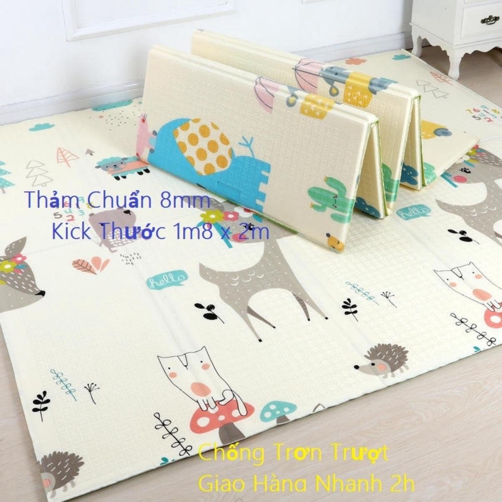 Thảm trải sàn bằng xốp XPE phủ silicon an toàn cho bé yêu tập bò vui chơi học tập dùng làm chiếu ngủ văn phòng