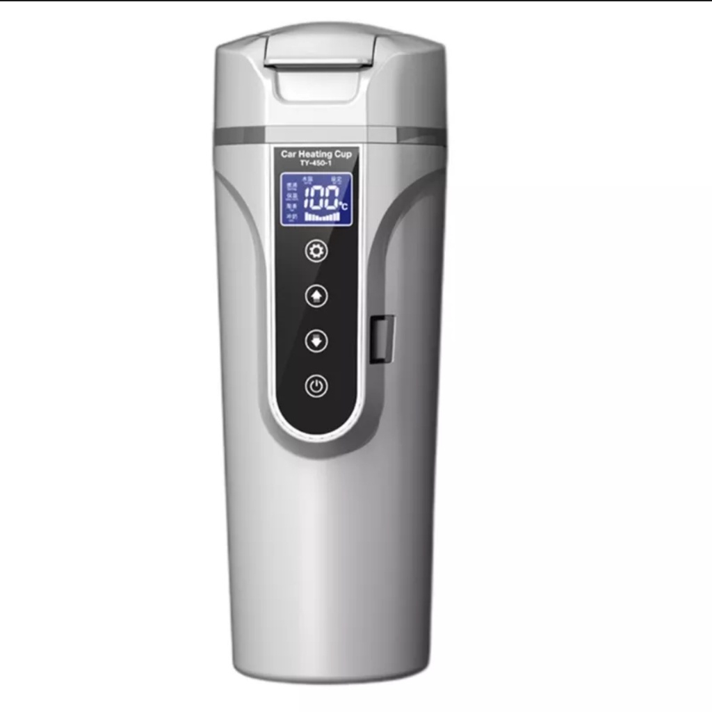 Bình nấu nước nóng ô tô xe hơi 500ml 12v-24v cảm ứng có chỉnh nhiệt độ đa năng thông minh mẫu mới
