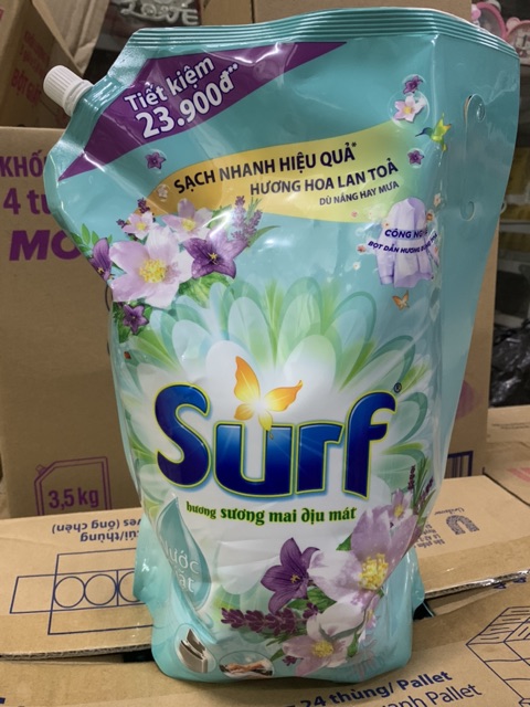 Nước giặt Surf hương sương mai dịu mát 3,5kg
