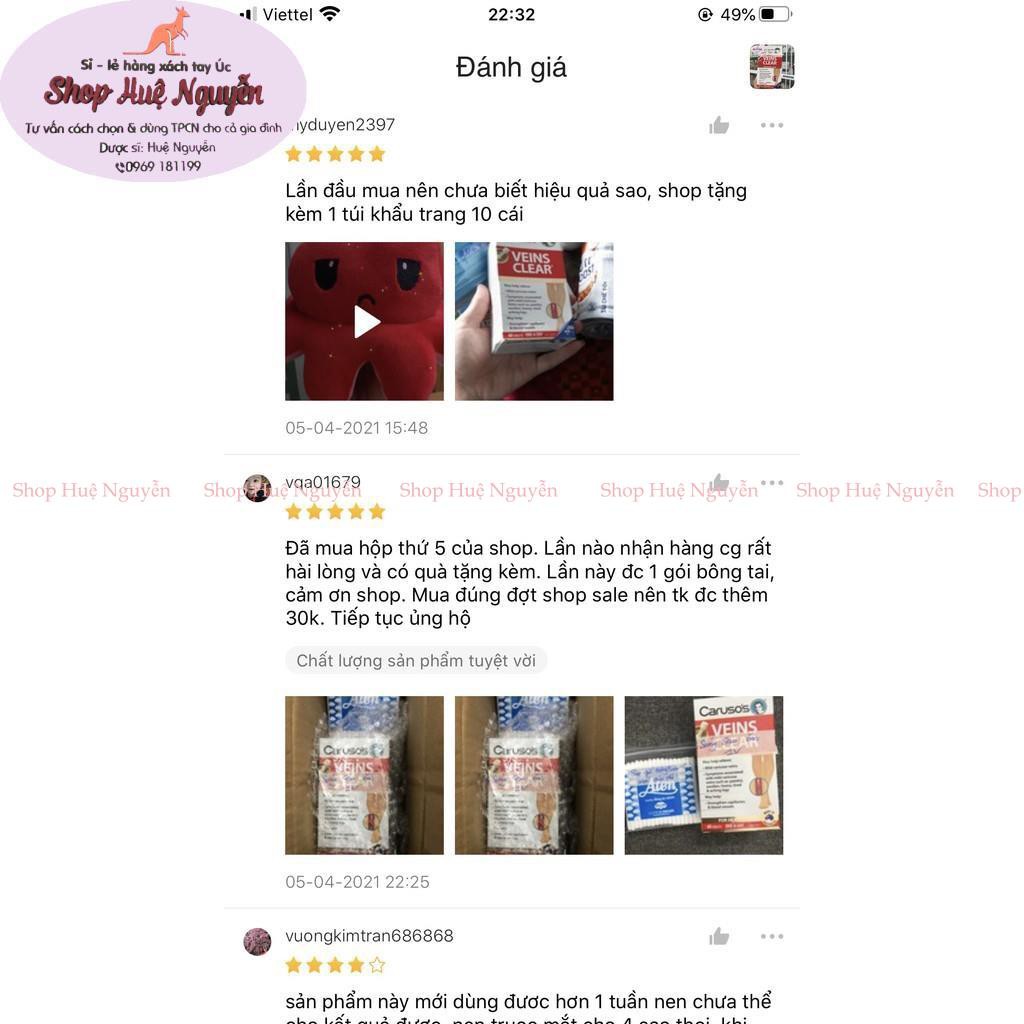 Viên uống giãn tĩnh mạch Veins clear hộp 60v | BigBuy360 - bigbuy360.vn