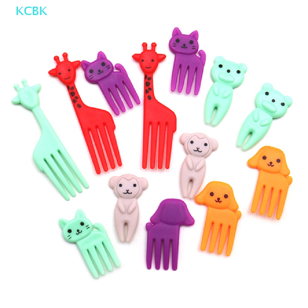 Nĩa Ăn Trái Cây / Tráng Miệng Hình Động Vật Hoạt Hình Mini Dễ Thương Có Thể Tái Sử Dụng Cho Trẻ Em