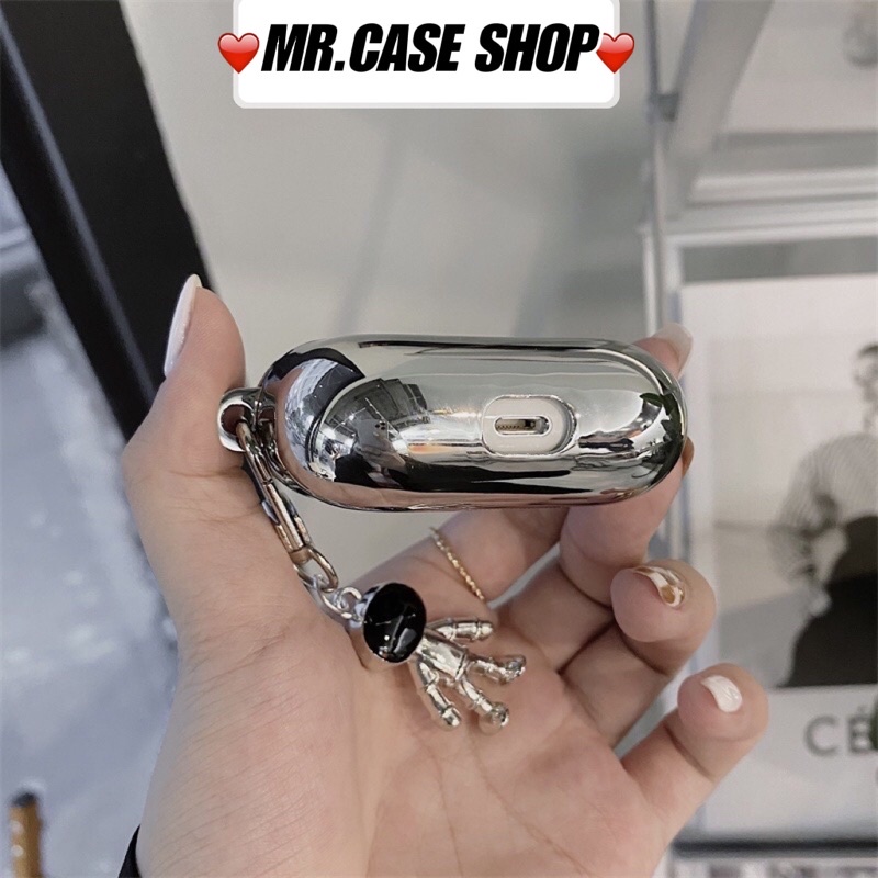 Case Airpods 1/2 /Pro Vỏ Ốp Tai Nghe Hình Phi Hành Gia Tráng Gương Kèm Móc khoá - Mr.Case AirPods