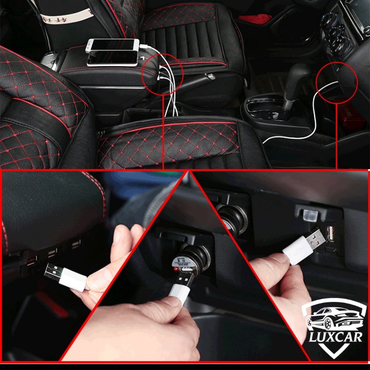 Hộp tỳ tay xe TOYOTA WIGO cao cấp LUXCAR tích hợp cổng sạc USB