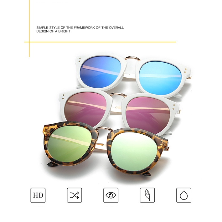 Woman fashion trend sunglasses metal color film reflective | BigBuy360 - bigbuy360.vn