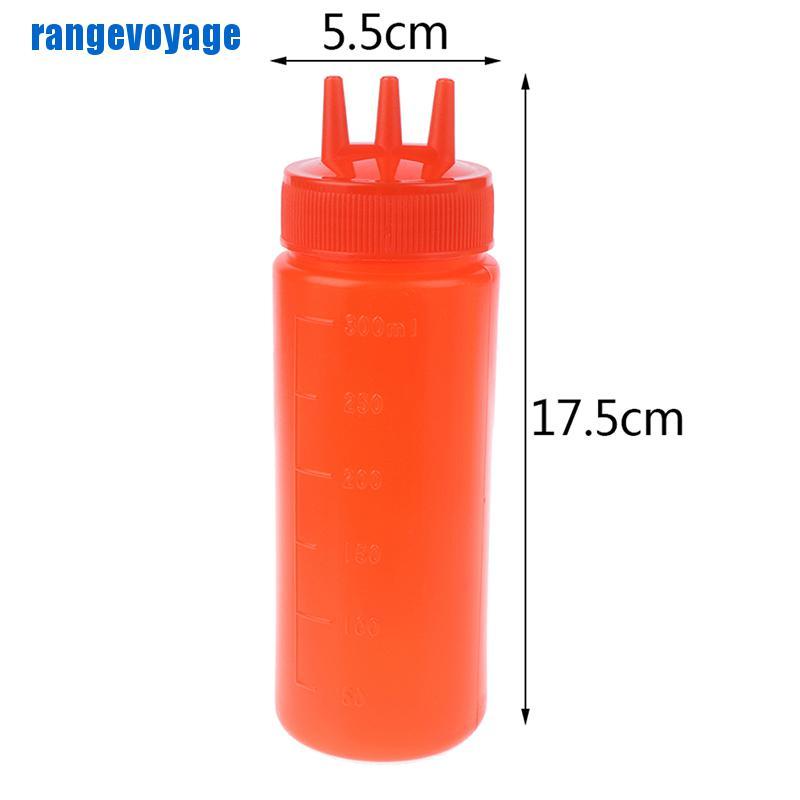 (Hàng Mới Về) Chai Nhựa Đựng Nước Sốt 3 Lỗ