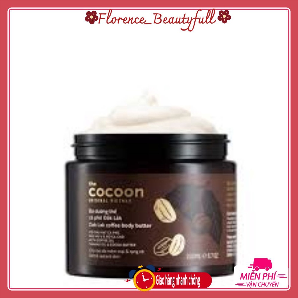 Dưỡng Thể Cocoon / 𝘍𝘳𝘦𝘦𝘴𝘩𝘪𝘱/ Bơ Dưỡng Thể Cocoon Dak Lak Coffee Body Butter 200g