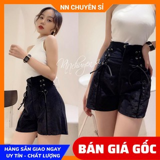 Quần short kaki nhung qk14 ⚡ảnh thật⚡ quần đan dây