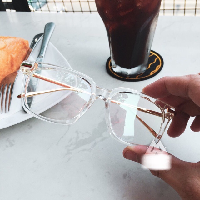 Gọng kính giả cận bản to 2 màu lắp được cận viễn loạn