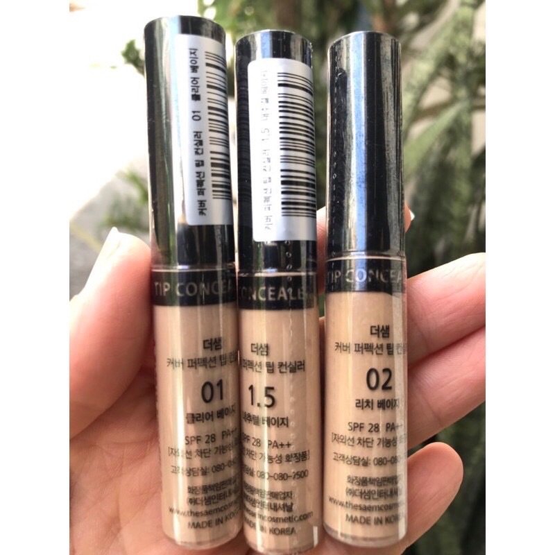 Kem Che Khuyết Điểm The Saem Cover Perfection Tip Concealer SPF28 PA++