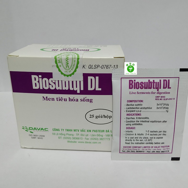 Men tiêu hóa sống Biosubtyl DL hộp 25 gói