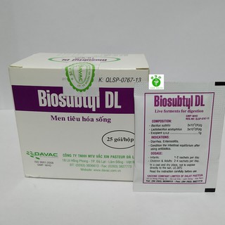 Men tiêu hóa sống Biosubtyl DL hộp 25 gói