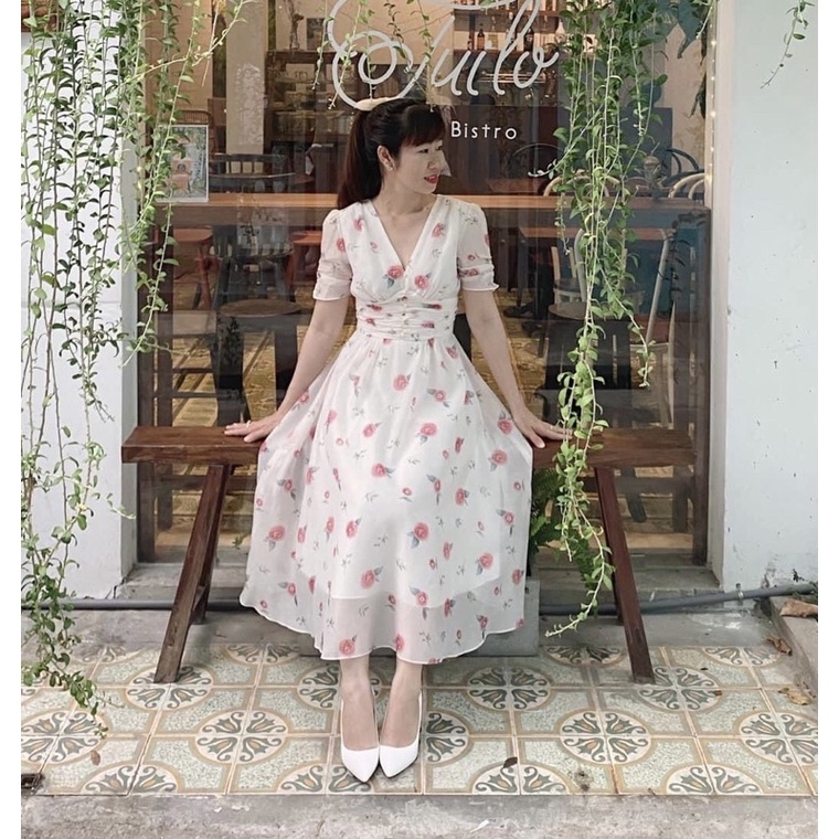 Váy Lép hoa trà đời đầu size S thanh lý []