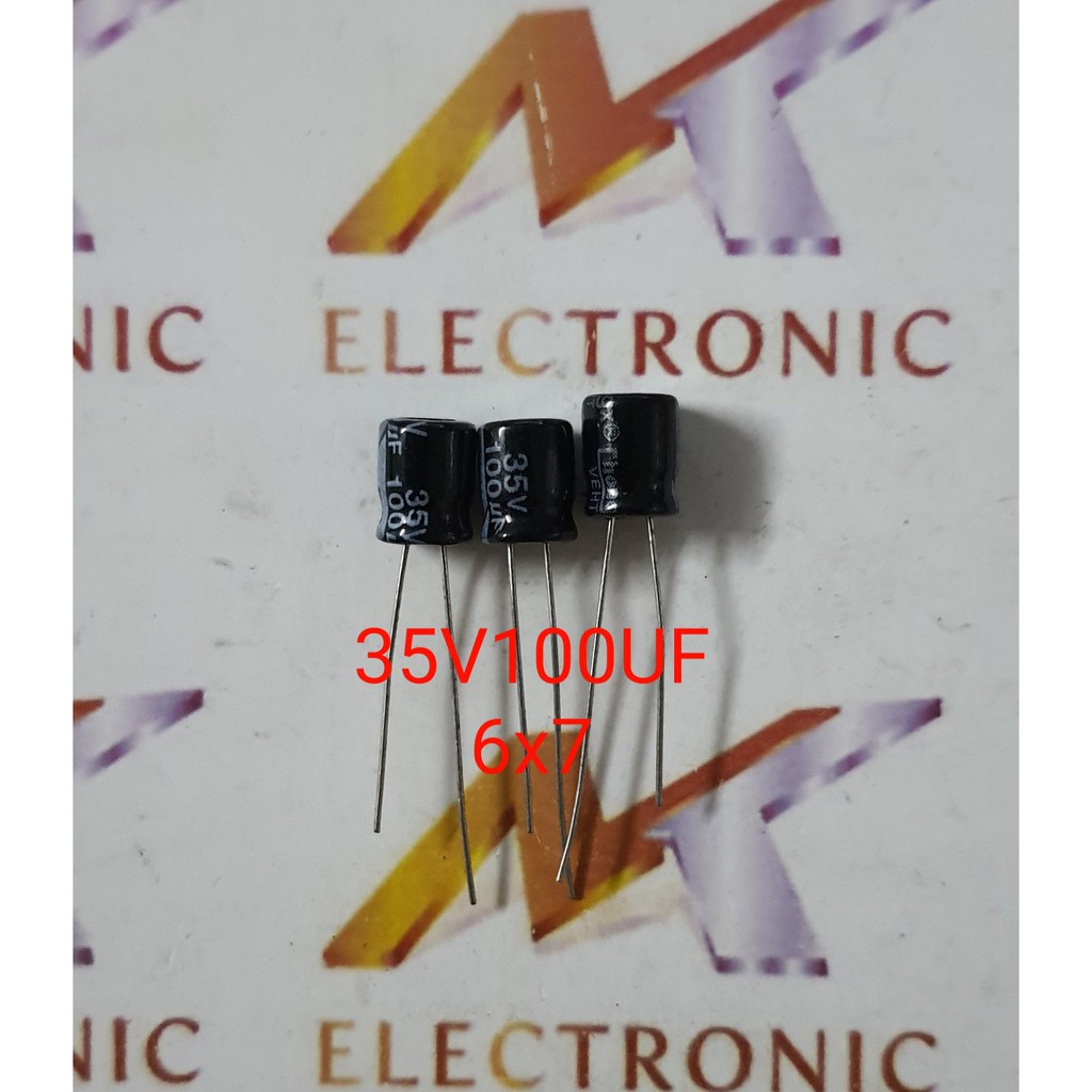 (Combo 10 con) Tụ hóa 35V100UF 35V 100UF 100UF35V 6x7mm