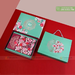 Bộ túi hộp trung thu 6 bánh 150g - 250g mẫu đơn