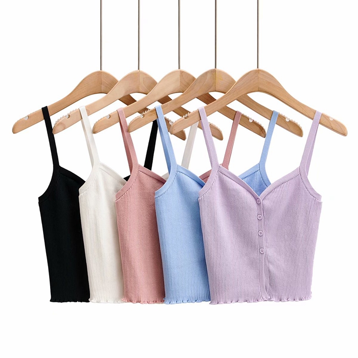 Áo Camisole Lưng Cao Với Thiết Kế Cổ Chữ V Gợi Cảm Dành Cho Nữ 2021