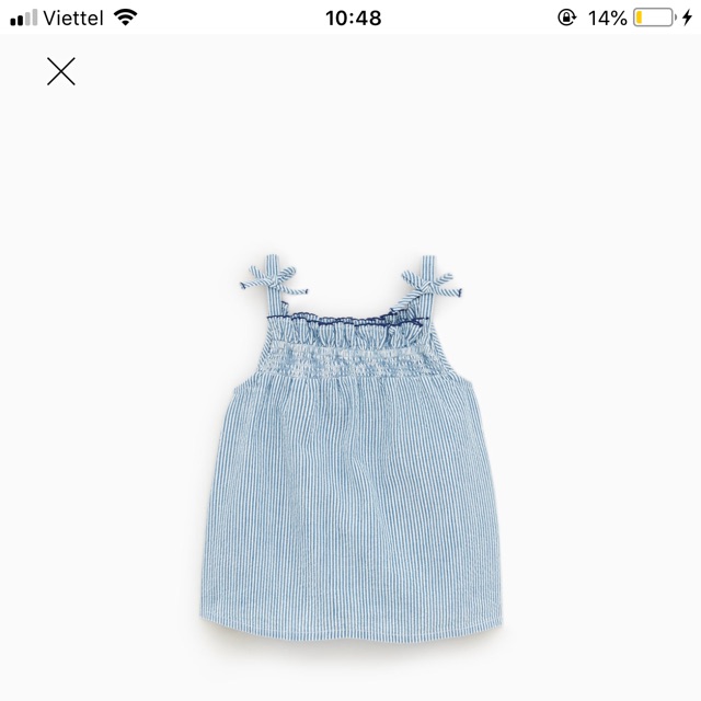 Áo 2 dây zara baby