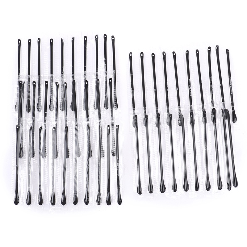 Túi 50 cái tăm bông hai đầu dùng 1 lần dùng để nặn mụn đầu đen/ ráy tai màu đen tiện dụng