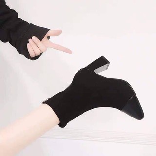 Bốt ngắn gót bạc ATHL1