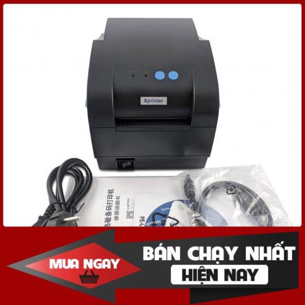 Máy in mã vạch, in tem nhiệt khổ 80mm (2 tem) Xprinter XP-365B - Hàng chính hãng