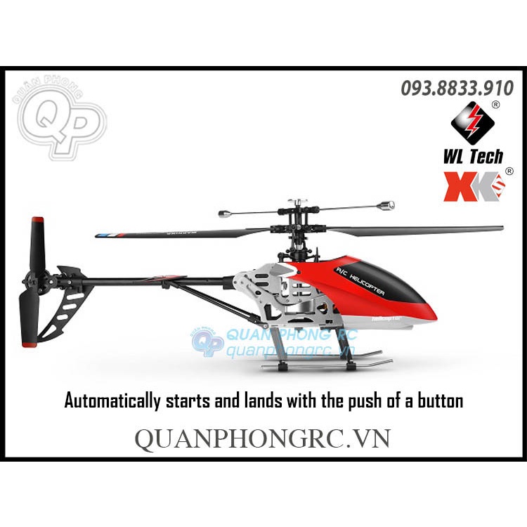 Máy Bay Trực Thăng WLtoys XK V912-A RC Helicopter 4CH 2.4Ghz Fixed Height Helicopter RTF