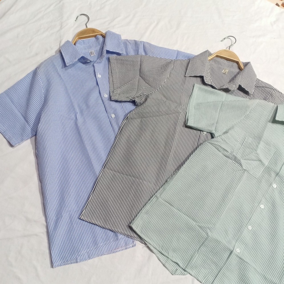áo sơ mi sọc kẻ xẻ sau, áo babydoll sọc kẻ xẻ sau có [video+ ảnh thật] A360