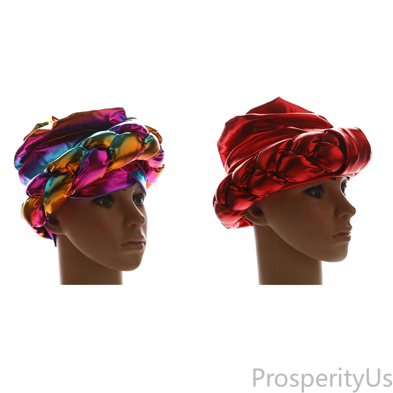 [ProsperityUs] 2021 Already Made African Auto Gele Headtie Lastest Women Muslim Turban Caps