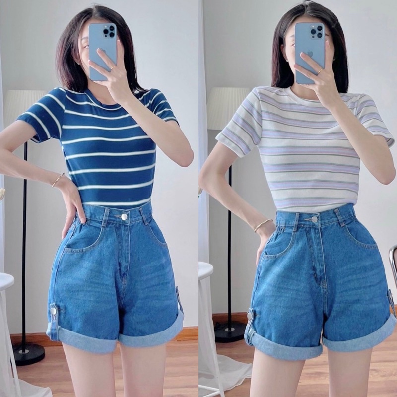 Áo thun body tay ngắn thun lụa mịn mát [ 𝐇𝐀̀𝐍𝐆 𝐗𝐊 - 𝐀̉𝐍𝐇 𝐓𝐇𝐀̣̂𝐓 ]