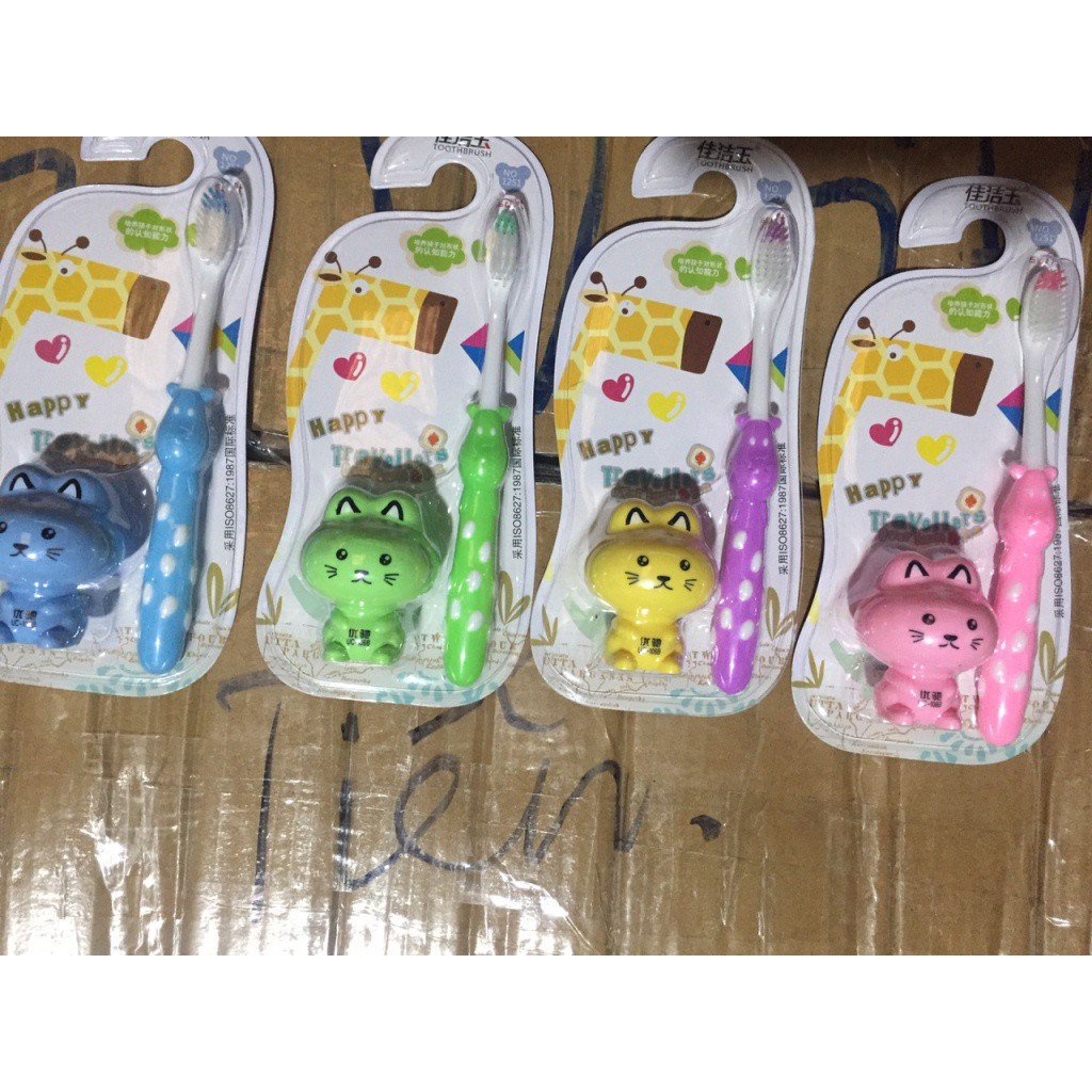 BÀN CHẢI ĐÁNH RĂNG CHO BÉ YÊU TẶNG KÈM THÚ CẦM TAY