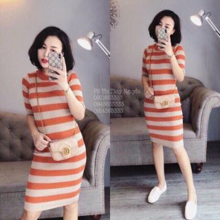 Đầm len body