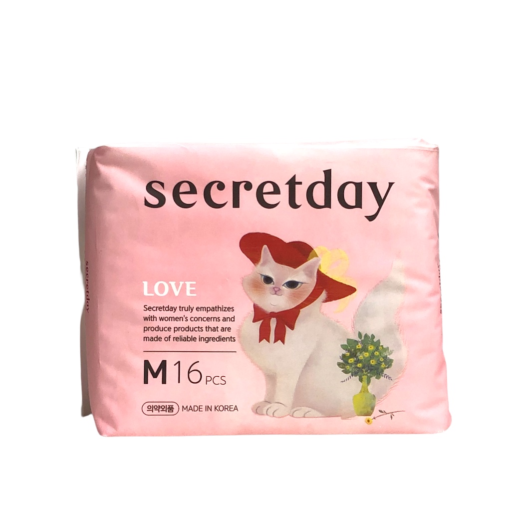 Băng vệ sinh có cánh ban ngày SECRETDAY LOVE Hàn Quốc - vải không dệt - size M - băng vệ sinh Hàn Quốc