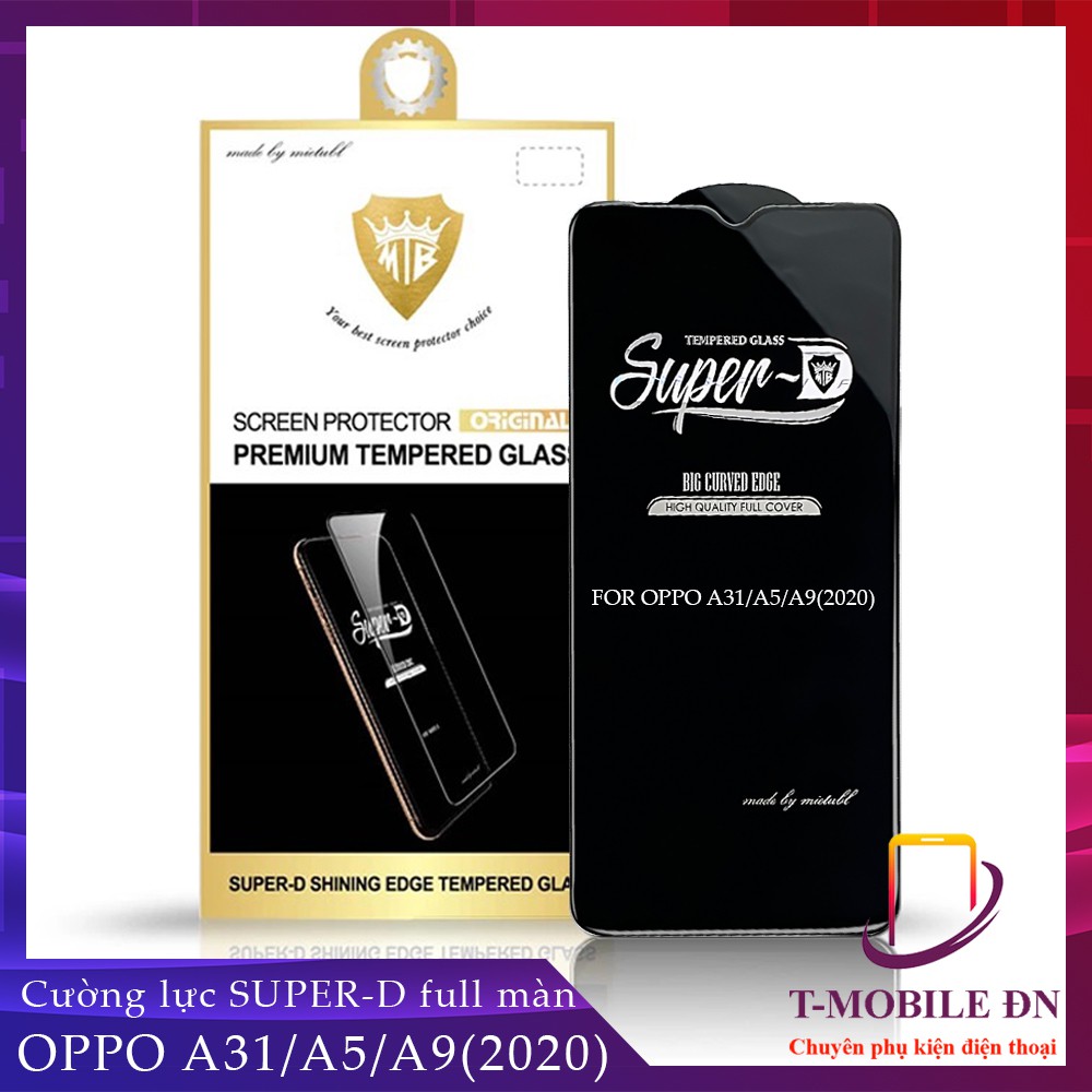 Kính cường lực Oppo A12 A15 A15s A16 A16K A17 A17K A1K A31 A35 A3s A52 A5 2020 Super D Full viền