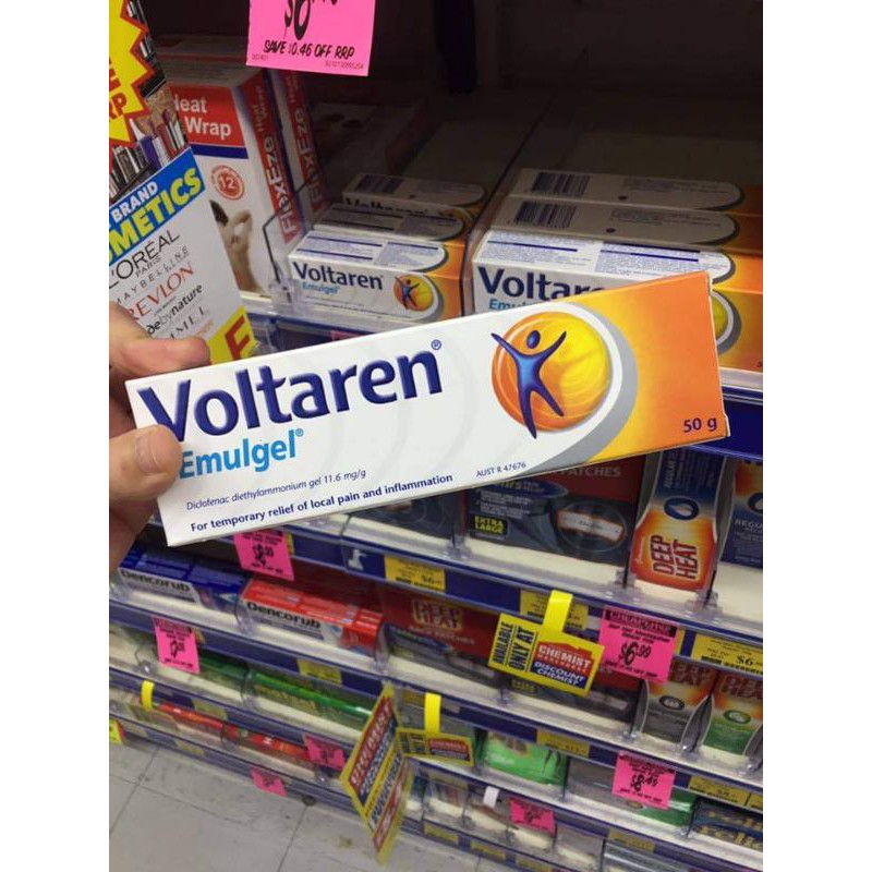 Gel xoa bóp Voltaren trị đau nhứt xương khớp 50gr(hàng nội địa Úc)