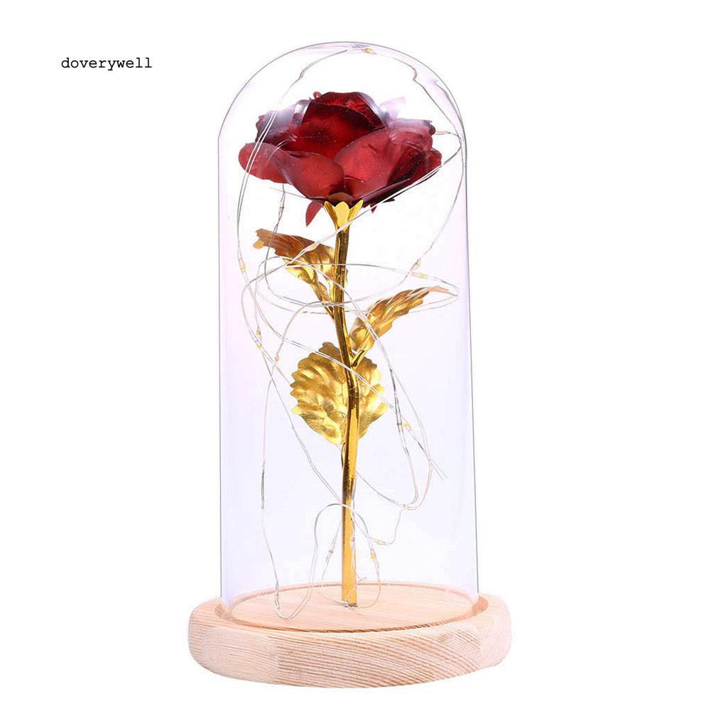 Đèn LED hoa hồng thủy tinh dùng trong trang trí