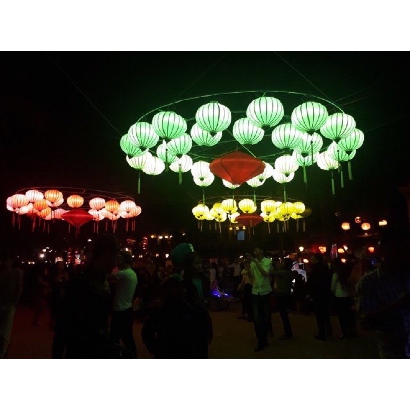 Đèn lồng hội an vải phi kháng nước và bụi thích hợp treo ngoài trờivietnames lanterns