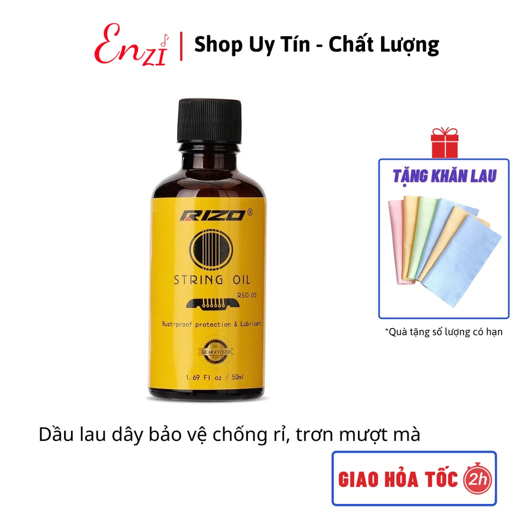 Dầu lau dây đàn mặt phím chống gỉ mượt dây cho guitar ukulele piano Rizo chuyên dụng string oil chống gỉ dây đàn Enzi