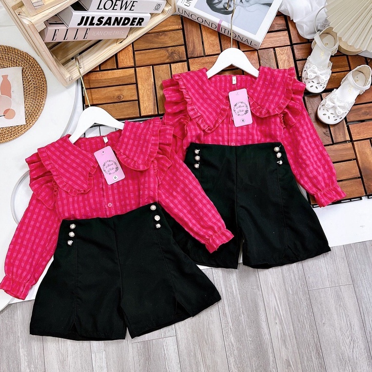 Set bộ cánh tiên cổ bèo bé gái cao cấp từ 8-26kg