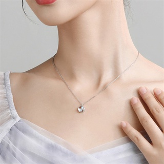 Vòng cổ Mặt Đá Mặt Trăng Bạc S925