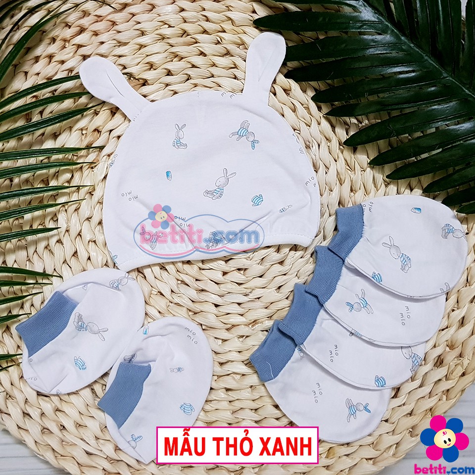 [TRỌN BỘ] Set Đầy Đủ Mũ, Bao Tay, Bao Chân Mio Cho Bé - Nón Vớ Tay, Chân MioMio Sơ Sinh