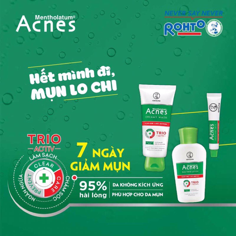 Acnes TRIO dung dịch dịu da, sữa rửa mặt - kiểm soát nhờn, ngừa mụn, Nước hoa hồng toner dưỡng ẩm - Trung Đông Pharmacy