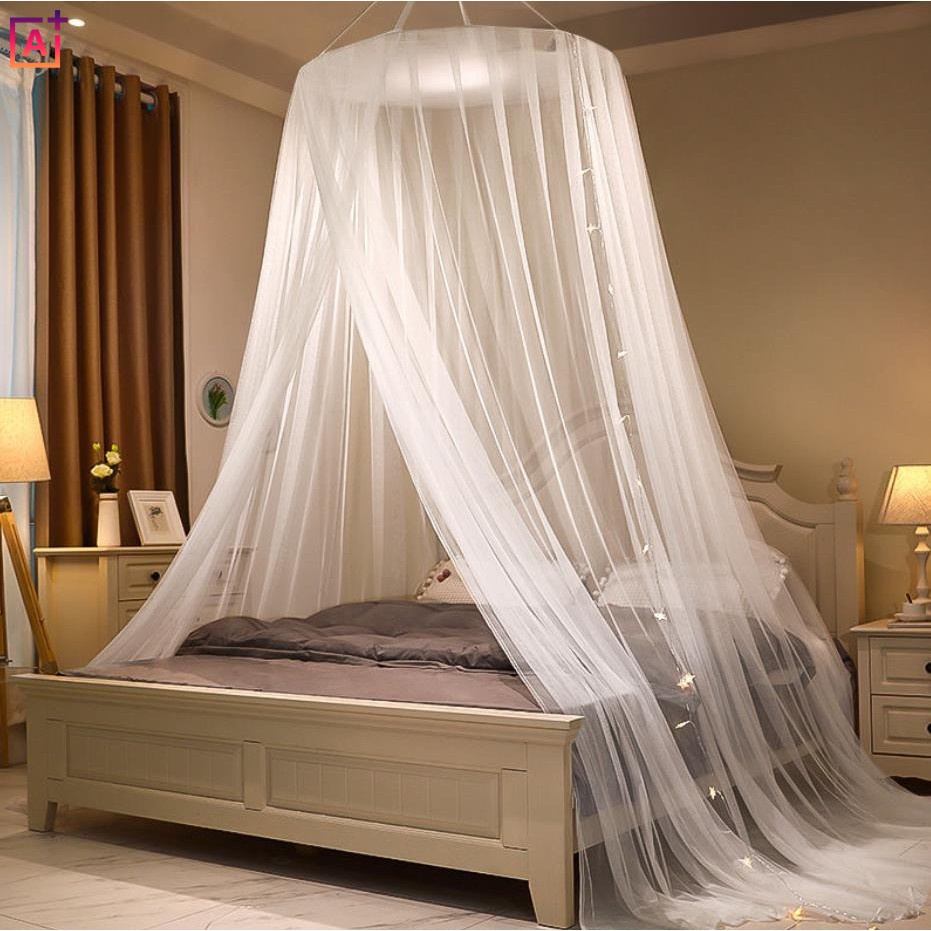 Màn ngủ chống muỗi hình tròn treo trần nhà kiểu Châu Âu
