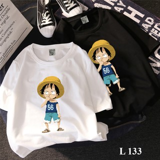 Áo Thun Unisex 💖𝑭𝑹𝑬𝑬𝑺𝑯𝑰𝑷 💖 Áo thun tay lỡ Luffy - L 133